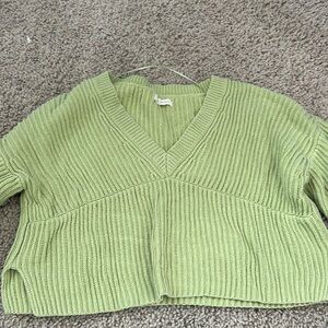 Size small light green V-neck sweater
